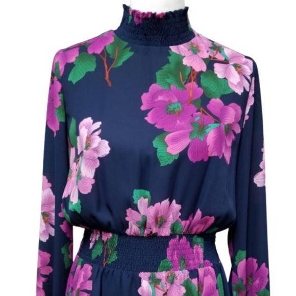 🆕️⬇️Nanette Lepore Floral Smocked High/Low Dress - Picture 3 of 8